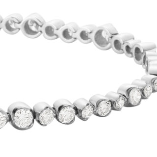 George Jensen Signature Diamonds Tennis Bracelet | White Gold | Kneen & Co