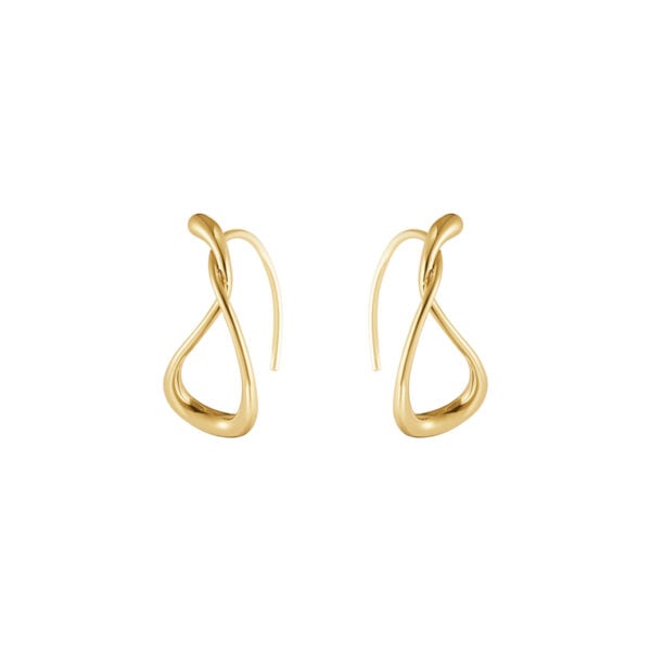 Georg Jensen Mercy Ear Hoop, Small in 18 kt yellow gold | Kneen & Co