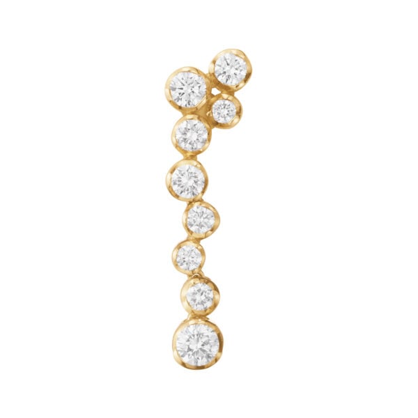 Georg Jensen Signature Diamonds Earring Gold with Diamonds 0.31 CT (Left) | Kneen & Co