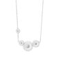 Georg Jensen Daisy Four Flower Necklace in Sterling Silver and White Enamel | Kneen & Co