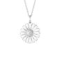 Georg Jensen Daisy Pendant in Sterling Silver and White Enamel | Kneen & Co
