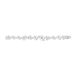 Georg Jensen Daisy Layered Bracelet in Sterling Silver and White Enamel | Kneen & Co