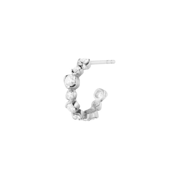Georg Jensen Signature Diamonds Ear Hoop 0.36 ct | White Gold | Kneen & Co