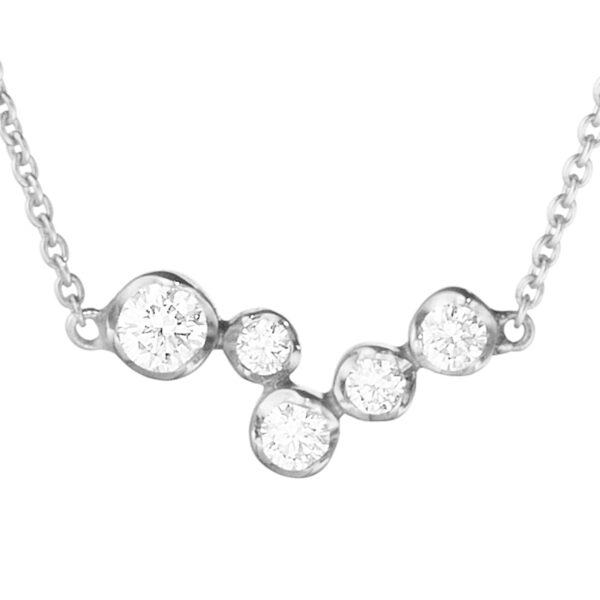 George Jensen Signature Diamonds Necklace 0.47 ct | White Gold | Kneen & Co