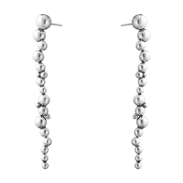 Georg Jensen Moonlight Grapes Long Earrings in sterling silver | Kneen & Co
