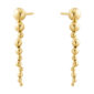 Georg Jensen Moonlight Grapes Long Earrings in yellow gold | Kneen & Co