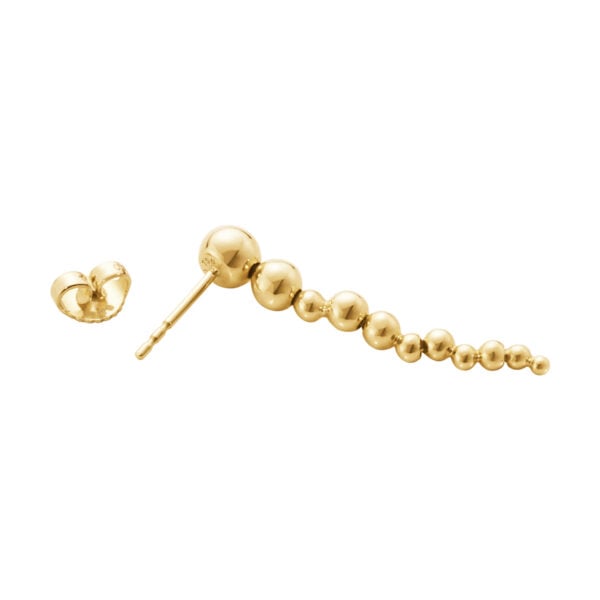 Georg Jensen Moonlight Grapes Long Earrings in yellow gold | Kneen & Co
