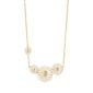 Georg Jensen Daisy Four Flower Necklace in 18 kt plated sterling silver and white enamel | Kneen & Co