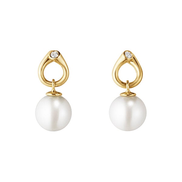GJensen-3519643-MAGIC-EARRINGS-1513C-YG-PEARL-DIAMND-1200x1200-100KB Georg Jensen Magic Earrings Gold with Pearls and 0.04 CT Diamonds | Kneen & Co
