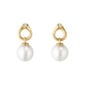 Georg Jensen Magic Earrings Gold with Pearls and 0.04 CT Diamonds | Kneen & Co