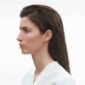 Georg Jensen Offspring Earrings Gold with Pavé Diamonds .11ct on model | Kneen & Co