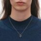 Close up of Woman wearing Georg Jensen Offspring Necklace with Pendant, Small in sterling silver | Kneen & Co
