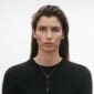 Georg Jensen Offspring Lariat Necklace in 18 kt yellow gold on model | Kneen & Co