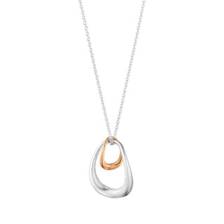 Georg Jensen Offspring Pendant 433B in sterling silver and 18 kt rose gold | Kneen & Co