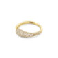 Georg Jensen Mercy Ring 1636 in 18 kt yellow gold with pave diamonds other view | Kneen & Co