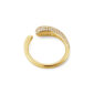 Georg Jensen Mercy Ring 1636 in 18 kt yellow gold with pave diamonds | Kneen & Co