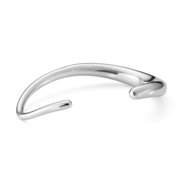 Georg Jensen Offspring Open Bangle Bracelet 433C in Sterling Silver side view | Kneen & Co