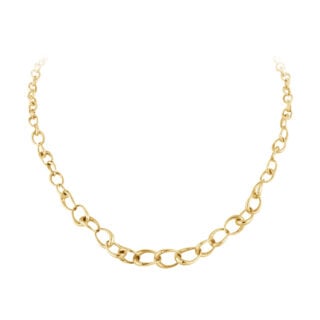 Georg Jensen Offspring Graduated Link Necklace in Gold | Kneen & Co