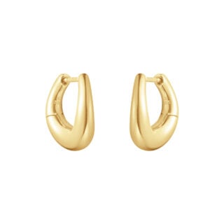 Georg Jensen Offspring Earhoop Small in 18 kt yellow gold | Kneen & Co
