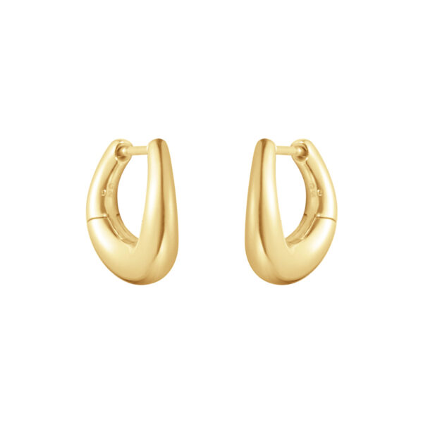 Georg Jensen Offspring Earhoop Small in 18 kt yellow gold | Kneen & Co