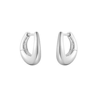 Georg Jensen Offspring Small Earhoops in Silver | Kneen & Co