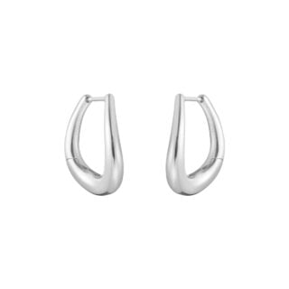 Georg Jensen Offspring Medium Earhoops Silver | Kneen & Co