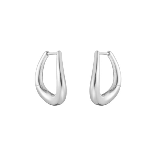Georg Jensen Offspring Medium Earhoops Silver | Kneen & Co