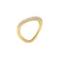 Georg Jensen Offspring Ring 1433A in 18 kt yellow gold with pave diamonds 0.35 ct | Kneen & Co