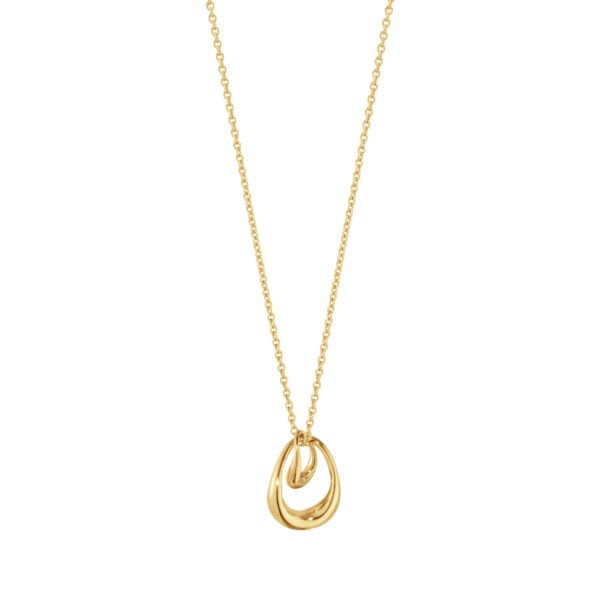 Georg Jensen Offspring Small Pendant Necklace in 18kt yellow gold | Kneen & Co