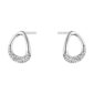 Georg Jensen Offspring Earstud in sterling silver with 0.19 ct pavé diamonds | Kneen & Co