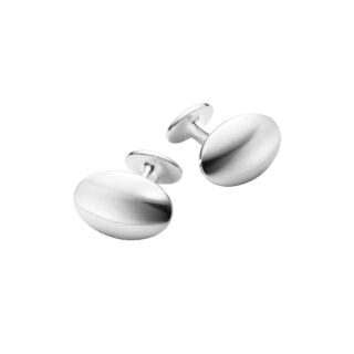 Georg Jensen Men's Classic Oval Cufflink Silver | Kneen & Co