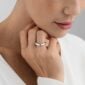 Georg Jensen Offspring Ring in sterling silver on model | Kneen & Co