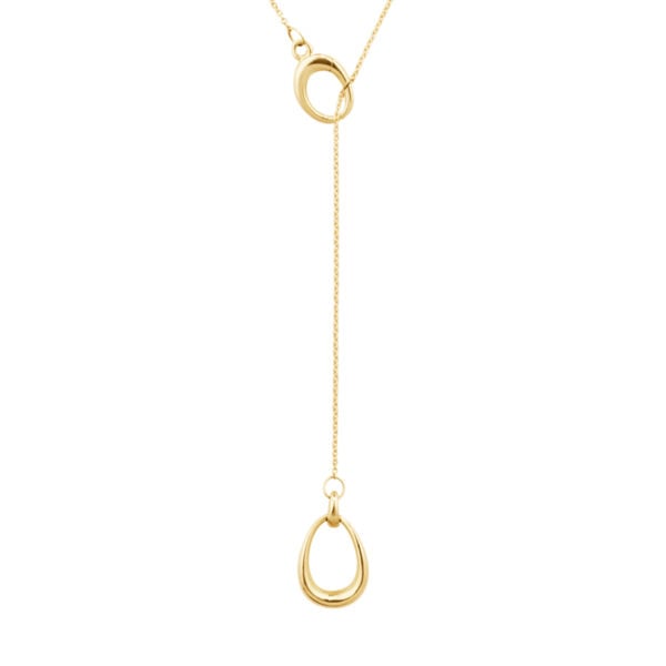 GJensen-20001751-OFFSPRING-LARIAT-1433A-YG-1200x1200-100KB-ZOOM Georg Jensen Offspring Lariat Necklace in 18 kt yellow gold close up view | Kneen & Co