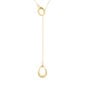 Georg Jensen Offspring Lariat Necklace in 18 kt yellow gold close up view | Kneen & Co