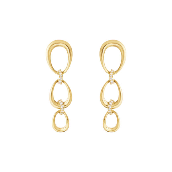 GJensen-20001753-OFFSPRING-3-LOOPS-EARRING-1433C-DIA-0-11CT-1200x1200-100KB Georg Jensen Offspring Earrings Gold with Pavé Diamonds .11ct | Kneen & Co