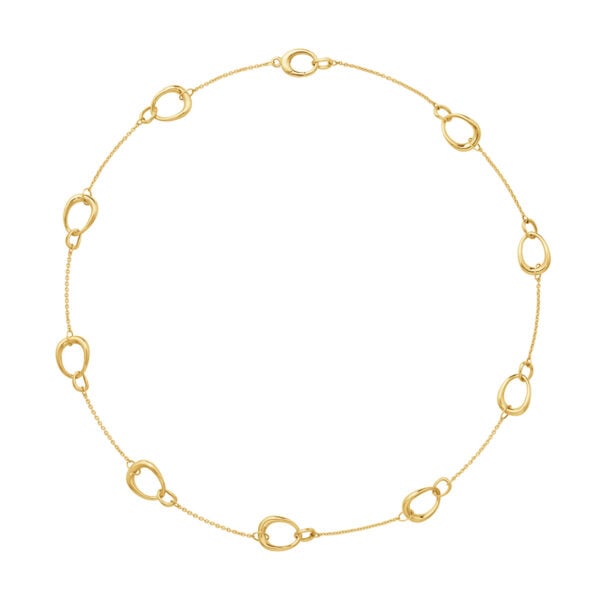 Georg Jensen Offspring Interlinked Necklace in 18 kt yellow gold | Kneen & Co