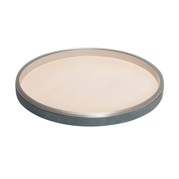 Riviere Dama Leather Round Tray | Kneen & Co
