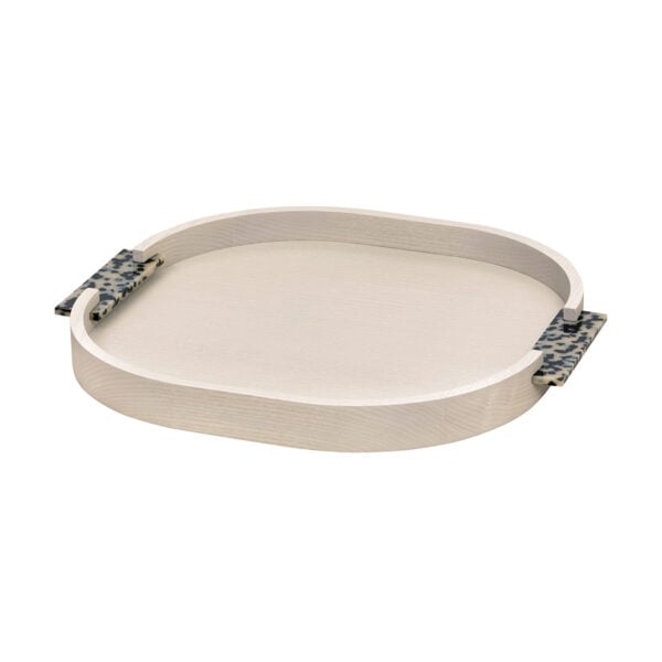 Riviere Dama Leather Rounded Tray | Kneen & Co