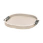 Riviere Dama Leather Rounded Tray | Kneen & Co