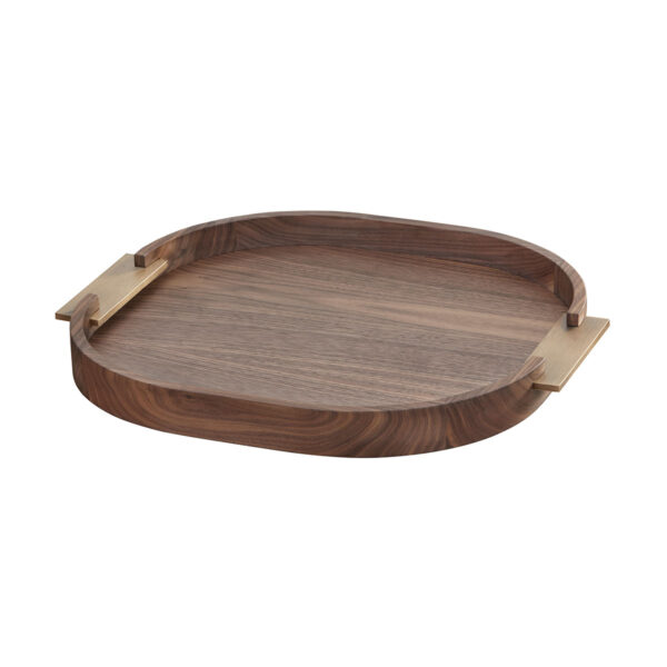 Riviere Dama Leather Rounded Tray | Kneen & Co