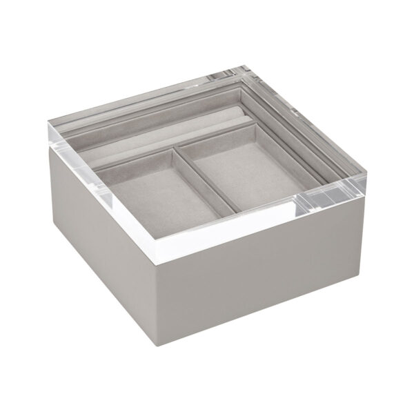 GB-RIVIERE-JB-Febe-JewelleryBoxSQR-wRemovable-Tray-Leather-Suede-Lining-GREY-CUTOUT01-1200x1200-100KB Riviere Febe Leather Jewelry Box | Kneen & Co