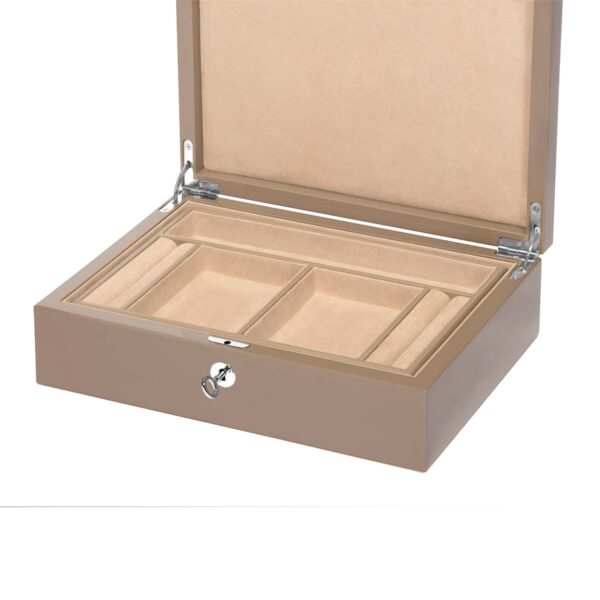 GB-RIVIERE-WBX-L-Rieti-JewelleryBox-wRemovable-Tray-TAUPE-CUTOUT01-1200x1200-100KB Riviere Rieti Leather Jewelry Box | Kneen & Co