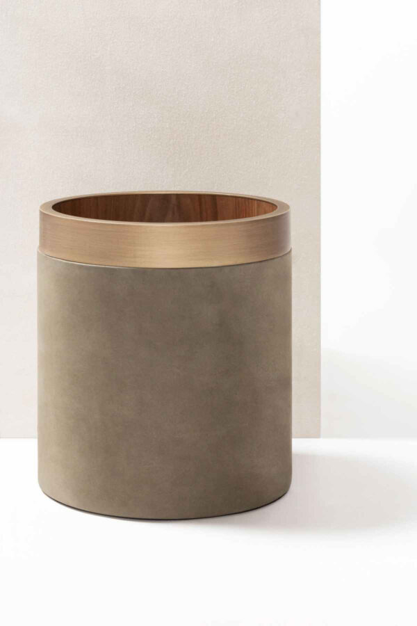 Riviere Dama Leather Waste Bin | Kneen & Co