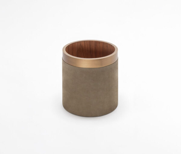 Riviere Dama Leather Waste Bin | Kneen & Co