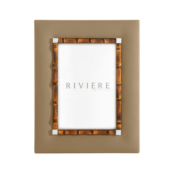 GB-Riviere-F1-BB-Picture-Leather-Frame-BambooTrim-Chrome-TAUPE-SM-CUTOUT-1200x1200-100KB Riviere Bice Leather Picture Frame | Kneen & Co
