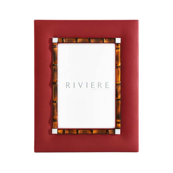 GB-Riviere-F1-BB-PictureFrame-Leather-Bamboo-Trim-Chrome-Details-CUTOUT-CHERRY-1200x1200-100KB Riviere Bice Leather Picture Frame | Kneen & Co