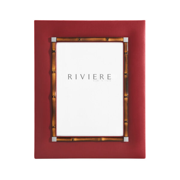 GB-Riviere-F2-BB-PictureFrame-Leather-Bamboo-Trim-Chrome-Details-CUTOUT-CHERRY2-1200x1200-100KB Riviere Bice Leather Picture Frame | Kneen & Co
