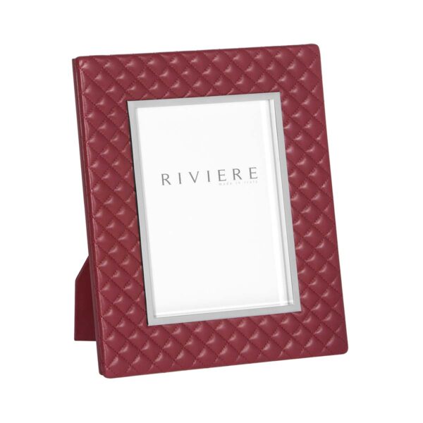GB-Riviere-F2-PT-PictureFrame-Quilted-LeatherChromeTrim-CUTOUT-CHERRY-1200x1200-100KB Riviere Anita Leather Picture Frame | Kneen & Co