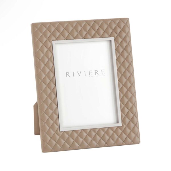 GB-Riviere-F2-PT-PictureFrame-Quilted-LeatherTrim-CUTOUT-TAUPE-1200x1200-100KB Riviere Anita Leather Picture Frame | Kneen & Co