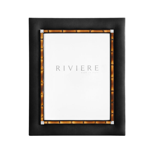 GB-Riviere-F3-BB-Bice-PictureFrameTrim-BAMBOO-Detail-CHROME-LG-BLK-CUTOUT01-1200x1200-100KB Riviere Bice Leather Picture Frame | Kneen & Co